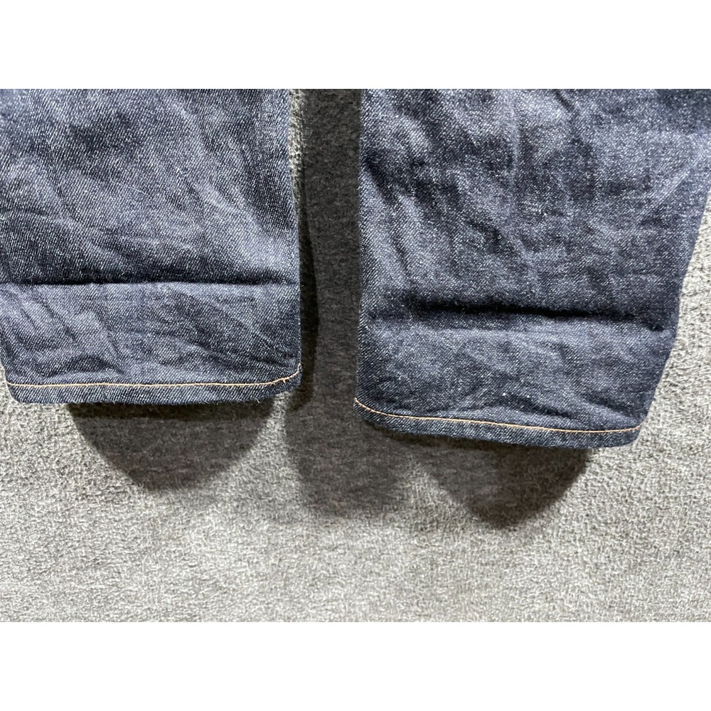 The Unbranded Brand UB222 Tapered Jeans Mens 32x32 Indigo Stretch Raw Selvedge - Picture 13 of 16